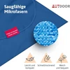 Autdoor® mikropluošto pončas maudynėms vyrams ir moterims, tvarus, pagamintas iš 100% perdirbtų pet butelių, rankšluostis kaip pagalbinė priemonė persirengti paplūdimyje ir vandens sportui, greitai džiūstantis ir kompaktiškas (mėlynas, vidutinis)