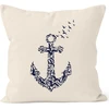 Autiga magiškas pagalvėlės užvalkalas bird anchor birds dekoratyvinis pagalvėlės užvalkalas 40 x 40 cm cotton natural 40 cm x 40 cm