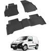 Automobiliniai kilimėliai noxx, tinkantys fiat fiorino diesel 2020-2024, bekvapiai 4.5d, tinkantys bet kokiam orui, 5 dalių, neslystantys, aukštu kraštu, guminiai kilimėliai, juodi grindų kilimėliai priekiniai galiniai automobilio kilimai