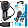 Automobilinis įkroviklis Pd60w Usb + Qc3.0 su C-lightning kabeliu Iphone