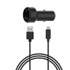 Automobilinis įkroviklis Xqisit Usb-a su Usb-micro laidu, juodas