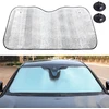 Automobilio priekinio stiklo apsauga nuo saulės 150 x 80 cm, vidaus, priekinio stiklo uždangalas, skydelis nuo saulės priekyje, priekinis stiklas vasarai, lipnus, apsauga nuo uv spindulių ir karščio, brezentas, sulankstomas