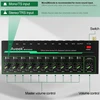 Aveek 10 kanalų mini stereo garso mikšeris, mažo triukšmo, skirtas tiksliam submaišymui, 1/4 colio Trs įvestis/išvestis, idealus Mikrofonams/pc/gitaroms/bosas/scenai