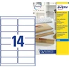 Avery J8563-25 lipnios skaidrios adresų/siuntimo etiketės, 14 etikečių viename A4 lape