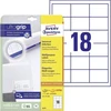 Avery Zweckform 6171 etiketės 64 x 45 mm su nulupimo pagalba, 25 lapai