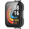 Awaduo pilnos apsaugos pc dėklas išmaniajam laikrodžiui su grūdinto stiklo ekrano apsauga, skirtas redmi mi watch 2 lite, minkštas ir patvarus, juodas