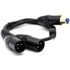 Awaduo xlr mikrofono y skirstytuvo kabelis - 3 kontaktų subalansuotas xlr lizdas į dvigubą kištuką scenos patch kabelis dmx kabelis, skirtas audio, radijo stočiai, garsiakalbių sistemoms, scenos apšvietimui (0,5 m / 1,65 ft)