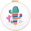 Awesocrafts rinkinys siuvinėjimui Cactus, pilnas siuvinėjimo rinkinių asortimentas pradedantiesiems suaugusiems vaikams, "pasidaryk pats" kryželiu siuvinėjimas, rankų darbo paprasti raštai (cactus)