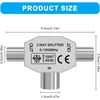 Axfee 2-krypčių Tv antenos skirstytuvas, 1 moteriškas į 2 vyriškus