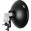 Ayex beauty dish šviesos formavimo įrankis 42 cm sidabrinis su sistemos blykstės laikikliu L formos, su korio priedu ir difuzoriumi