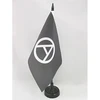 Az flag anarchijos stalo vėliavėlė 5'' x 8'' - anarchizmo judėjimo stalo vėliavėlė 21 x 14 cm - juodas plastikinis kotas ir pagrindas