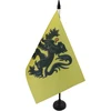 Az flag flamandrijos stalo vėliavėlė 5'' x 8'' - belgija - flamandų stalo vėliavėlė 21 x 14 cm - juodas plastikinis kotelis ir pagrindas