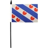 Az flag fryslând provincijos stalo vėliavėlė 13 x 20 cm - fryzijos stalo vėliavėlė 21 x 14 cm - juodas plastikinis kotas ir pagrindas
