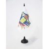 Az flag prancūzijos liepos monarchijos herbo stalo vėliava 5'' x 5'' - prancūzijos karalystės stalo vėliava 15 x 15 cm - juodas plastikinis kotas ir pagrindas