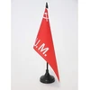 Az flag workers' party of marxist unification stalo vėliavėlė 5'' x 8'' - poum stalo vėliava 21 x 14 cm - juodas plastikinis kotas ir pagrindas