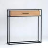 Ąžuolinė medinė konsolė 100x100x25 cm metalas