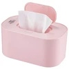 Baby wipes šildytuvas, drėgnų servetėlių šildytuvas, drėgnų servetėlių viršutinio šildymo dėžutė su reguliuojama temperatūra (rožinė)