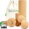 Backlaxx® kamštinis volelių rinkinys, idealus fascijai, nugarai ir stuburui, be kenksmingų medžiagų, įskaitant naudojimo vaizdo įrašus