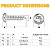 Bacshby, 50 vnt. M5 x 30 mm savisriegių sraigtų rinkinys, nerūdijančio plieno sriegimo sraigtai, Torx plokščios galvutės sraigtai, apvali galvutė, A2 V2a, sraigtai medienai, pilnas sriegis