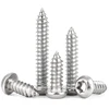 Bacshby, 50 vnt. M5 x 30 mm savisriegių sraigtų rinkinys, nerūdijančio plieno sriegimo sraigtai, Torx plokščios galvutės sraigtai, apvali galvutė, A2 V2a, sraigtai medienai, pilnas sriegis