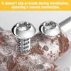 Bacshby, 50 vnt. M5 x 30 mm savisriegių sraigtų rinkinys, nerūdijančio plieno sriegimo sraigtai, Torx plokščios galvutės sraigtai, apvali galvutė, A2 V2a, sraigtai medienai, pilnas sriegis