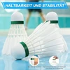 Badmintono kamuoliukai su dideliu stabilumu ir patvarumu, žąsų plunksnų kamuoliukai, 12 vnt.