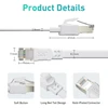 Bahiwom Cat8 Ethernet kabelis 1 m, 40 Gbit/s 2000 Mhz Cat 8 Lan kabelis tinklo kabelis Gigabit Rj45 Patch kabelis, plokščias interneto kabelis suderinamas su maršrutizatoriumi, su modemu, su kompiuteriu, su nešiojamuoju kompiuteriu - baltas