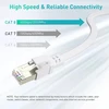 Bahiwom Cat8 Ethernet kabelis 1 m, 40 Gbit/s 2000 Mhz Cat 8 Lan kabelis tinklo kabelis Gigabit Rj45 Patch kabelis, plokščias interneto kabelis suderinamas su maršrutizatoriumi, su modemu, su kompiuteriu, su nešiojamuoju kompiuteriu - baltas