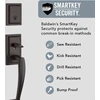 Baldwin Prestige Torrey Pines žemo profilio vienos spynos cilindro rankenų komplektas su Torrey svirtimi ir Smartkey funkcija, venecijos bronzos spalvos
