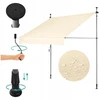Balkoninė terasinė įtempiama markizė su reguliuojamu rankiniu mechanizmu 200x188 cm, smėlio spalvos