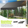 Balkono markizė nuo saulės 350 cm, prispaudžiama markizė su led lemputėmis, balta/oranžinė balkono markizė, nereikia gręžti, lango markizė