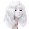 Balta Glam Rock peruka, 40 cm, banguoti plaukai, anime stilius