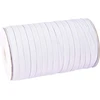 Baltas poliesterio elastinis raištis, 8 mm pločio, 91 m