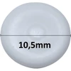 Balti apvalūs plastikiniai dangteliai užuolaidų karnizams, 9 mm (10 vnt.)