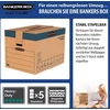 Bankers Box Smoothmove itin tvirtos dvigubai sustiprintos gofruoto kartono dėžės su nešimo rankenomis, greitas surinkimas be lipnios juostos, 127 litrai, 45,5 x 60,5 x 45,5 cm, 5 vnt.