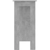 Baro stalas su lentyna, betono, 102x50x103,5cm, mediena