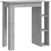 Baro stalas su lentyna, betono, 102x50x103,5cm, mediena