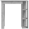 Baro stalas su lentyna, betono, 102x50x103,5cm, mediena