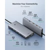 Baseus 13-in-1 Usb-c stotelė: 3 monitoriai, 4k@120hz, 10gbps
