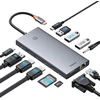 Baseus 13-in-1 Usb-c stotelė: 3 monitoriai, 4k@120hz, 10gbps