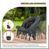 Bathonly pakabinamas krėslas macrame boho cotton iki 150kg, tamsiai pilkas