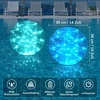 Bawoo saulės energija įkraunami led žibintai lauko spalvingi plūduriuojantys skaidraus rutulio stiliaus 2 vnt. pasakų žibintų rinkinys apšvietimui sodui, terasai, kiemui ir kt.