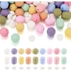Bb beadthoven 74 vnt. silikoninių karoliukų, spalvingi apvalūs abako, stulpo, briaunoti guminiai karoliukai, birūs tarpiniai karoliukai "pasidaryk pats" vėriniams, raktų pakabukams, papuošalų gamybai, skylė: 1,6–2 mm