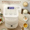 Bear Ryžiųquick cooker 3.5 puodeliai (nevirti) su garintuvu, daugiafunkcinis 350 W elektrinis mini Ryžiųquick cooker, 6 ryžių gaminimo funkcijos 2-4 žmonėms