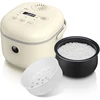 Bear Ryžiųquick cooker 3.5 puodeliai (nevirti) su garintuvu, daugiafunkcinis 350 W elektrinis mini Ryžiųquick cooker, 6 ryžių gaminimo funkcijos 2-4 žmonėms