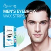 Beauty7 antakių vaško juostelės, pritaikytos vaško juostelės, iš anksto iškirptas antakių vaškas, 24 vienetai antakių vaško juostelių su 4 vienetais valiklio aliejinių servetėlių, plaukų šalinimo juostelės, persiško vaško juostelės vyrams