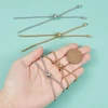 Beebeecraft 1 dėžutė, 10 vienetų, 2 spalvų reguliuojamos apyrankės su slankikliu, pagamintos iš nerūdijančio plieno, aukso ir sidabro spalvos slankiklio prailginimo grandinėlės su rutuliukais, skirtos moteriškų papuošalų gamybai, pusgaminis "pasidaryk pat