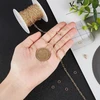 Beebeecraft 1 dėžutė 5 m plokščių ovalių sąvaržėlių grandinėlių, pagamintų iš 18k auksu dengto žalvario, 6 mm ovali masyvi grandinėlė su 20 omarų užsegimų ir 50 jungiamųjų žiedelių papuošalų gamybai