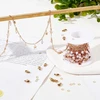 Beebeecraft 4 m ilgio paauksuota grandinėlė papuošalų gamybai su 10 omarų užsegimų ir 30 jungiamųjų žiedelių vėrinių ir apyrankių gamybai