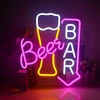 Pakabinamas šviestuvas Beer neoninis ženklas sienų dekorui, beer bar neoninė šviesa, beer led ženklas su usb maitinimu barui, beer barui, namų dekoravimui, parduotuvei, naktiniam klubui